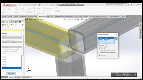 solidworks corner treatment instructions